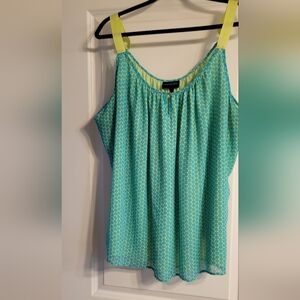 Green Patterned Women's Top
